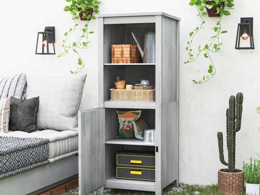 Tuinhuisje met schuurdeur, verstelbare planken