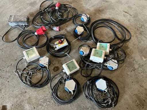 Power cables and switch boxes a.o. Canalis