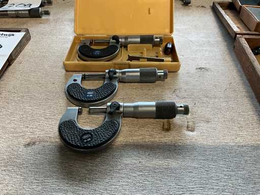 Mahr 0-25 Taille du micromètre extérieur (3x)