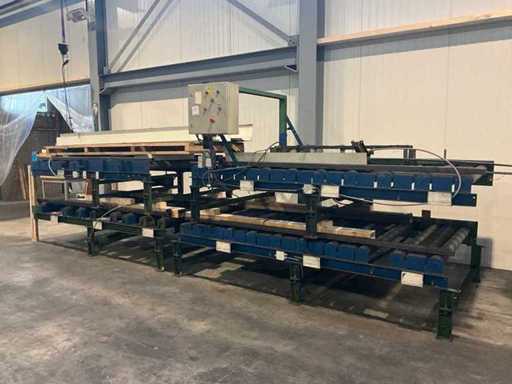 Convoyeur à rouleaux avec table de levage