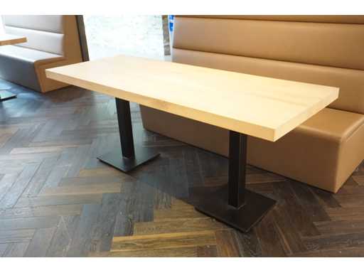 Dining room table with double base