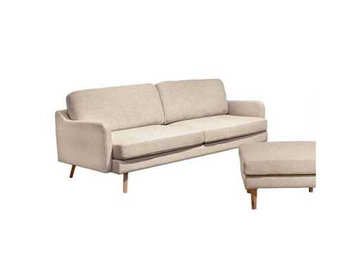 Salon Argo beige 3-seater + ottoman