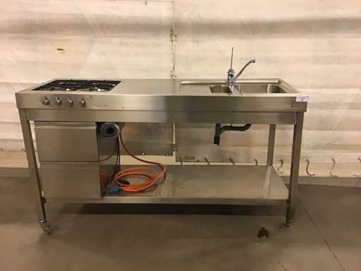 Cucina da esterno in acciaio inox