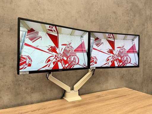Dell – 24" monitory z podwójnym ramieniem – DP, HDMI, VGA