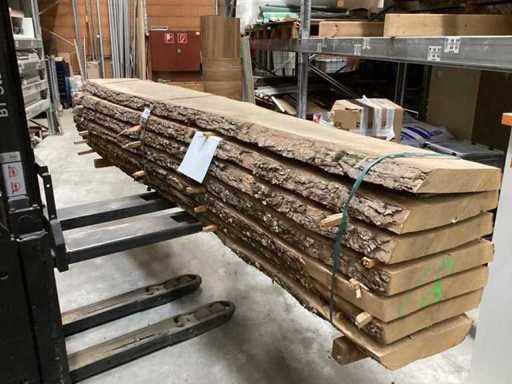 Elm (elm) block / elm trunk / 3.08m long / diameter approx. 55cm / sawn into 6cm / 7 planks / dry air-dried
