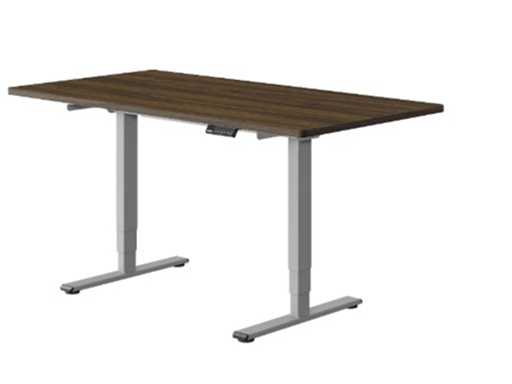 bureau assis debout classiques - plateau 140x70cm Ebene