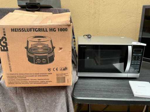 Combi-microgolf en heteluchtgrill