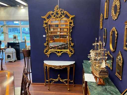 Jansen Furniture Louis XV Konsole mit Spiegel