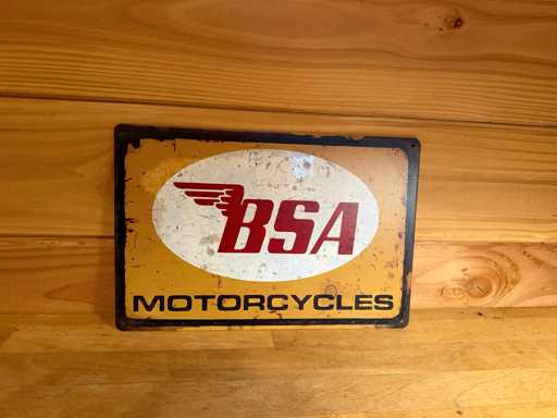 Cartello pubblicitario in metallo