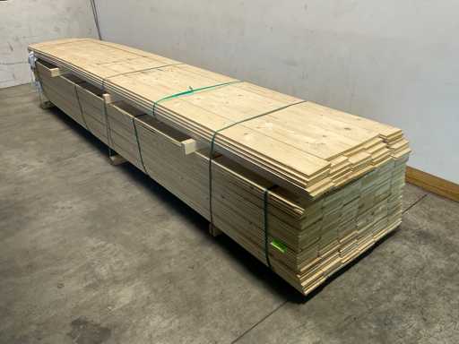 Fichtendiele gehobelt mit Nut und Feder 450x17x1,8 cm (92x)