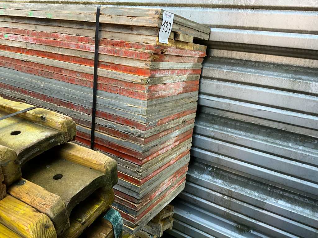 Lot of formwork boards