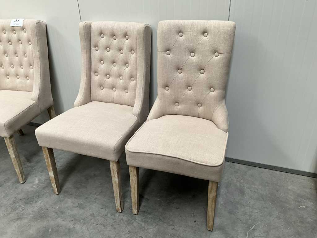 4 assorted wooden dining chairs
