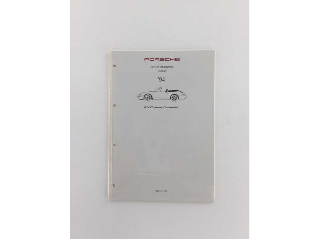 PORSCHE Service Information Technik ́94 911 Carrera Cabriolet / Car Theme Book