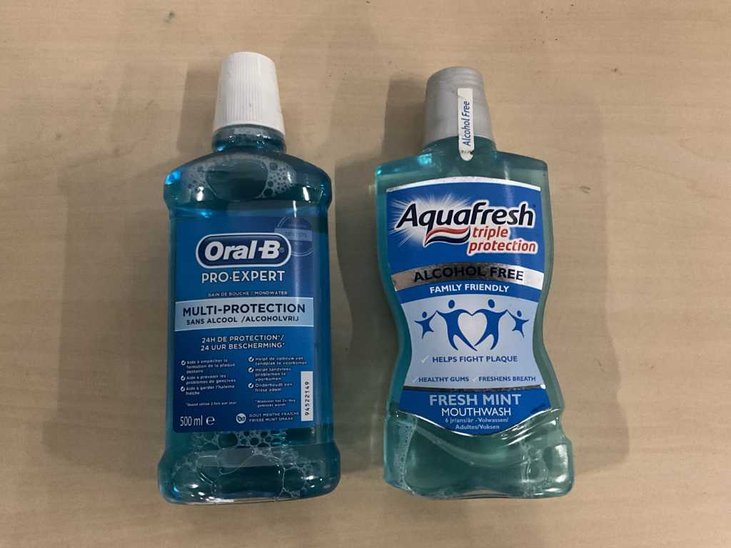 Oral-B / Aquafresh mouthwash 500ml (56x)