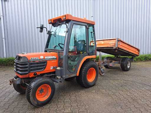 Kubota B4 Minitractor met Nimos aanhanger