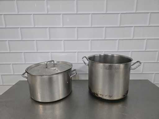 Garnek do gotowania ze stali nierdzewnej (2x)