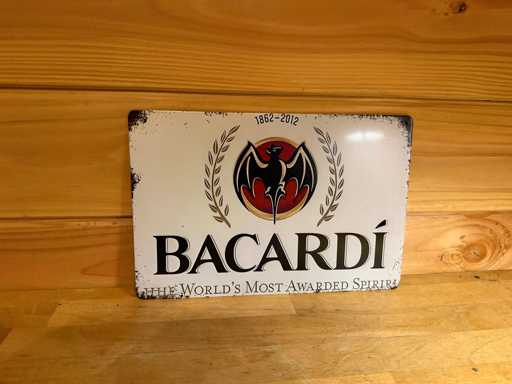 Cartello pubblicitario in metallo