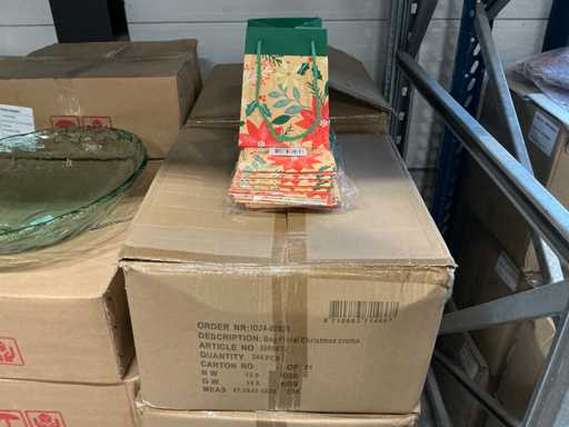 Partij Bag Floral Christmas Creme (1920x)