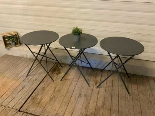 Tavolo da terrazza pieghevole Ø 60 cm (3x)