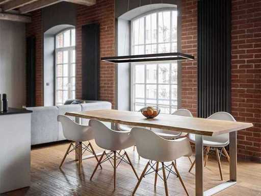 2 x Quattro Square 40 x 120 cm hanging lamp black