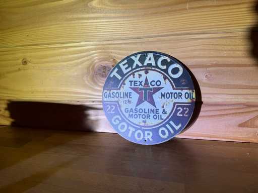 Metal advertising sign round 20cm