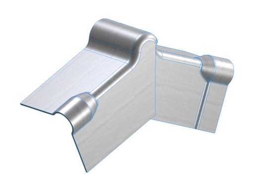 SVK - Neptune cloud grey - hinged end gable piece (3x)