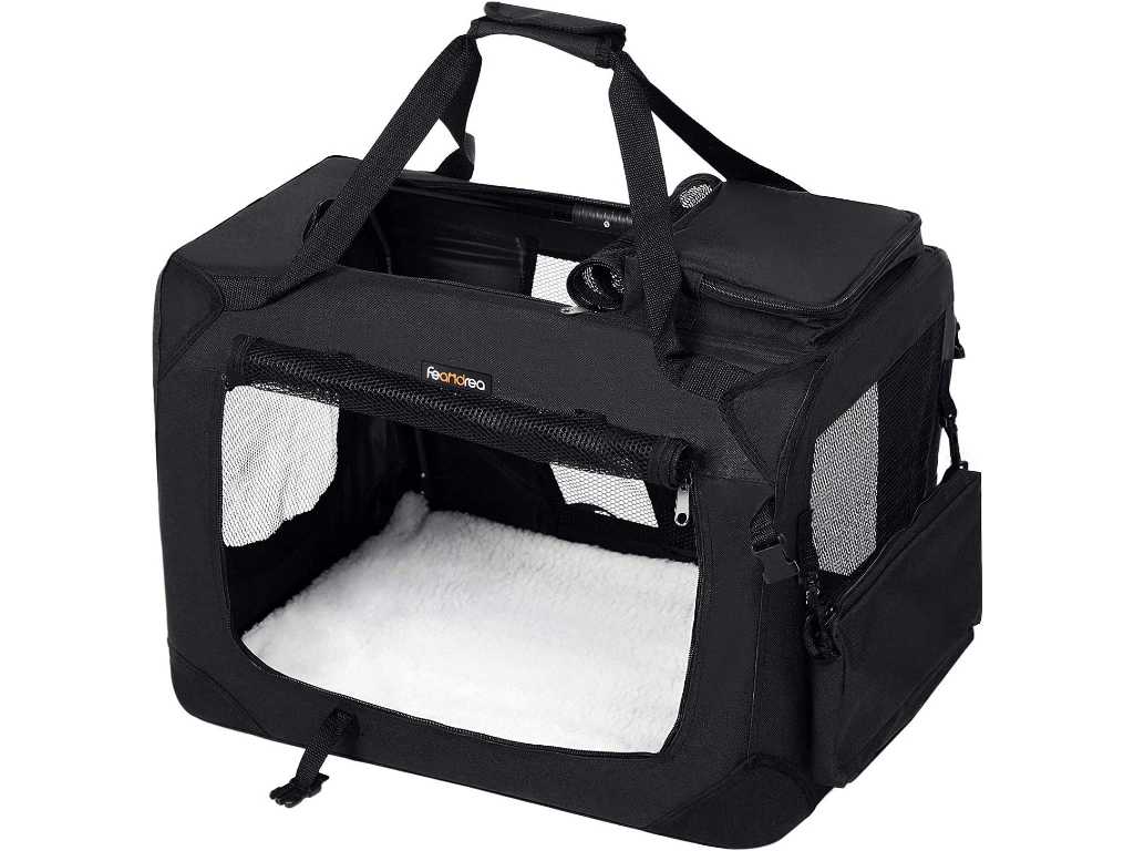 MIRA Home - Sac pour chien – Sac de transport – Moderne – Tissu – Noir – 69x102x69