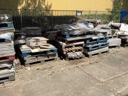 Mélange volumineux de carreaux de jardin en céramique