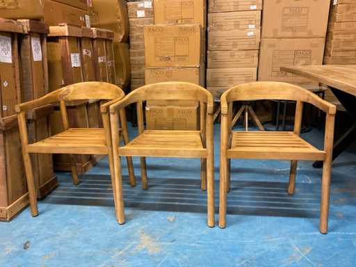 Teak-Gartenstuhl (3x)