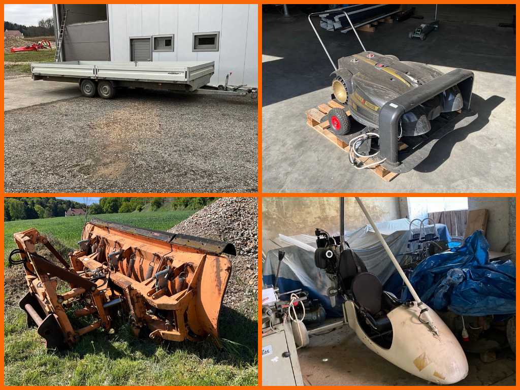 K&D | Aanhangers, grasmaaiers, microlights en gereedschap - Troostwijk