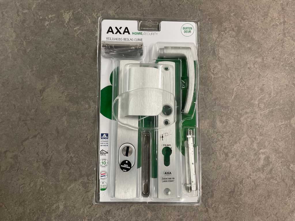 AXA - 6765 - ferrures de sécurité pour porte extérieure courbe (3x)