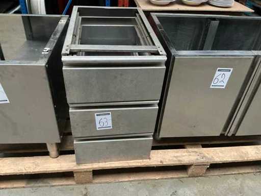 Armoire en acier inoxydable à 3 tiroirs