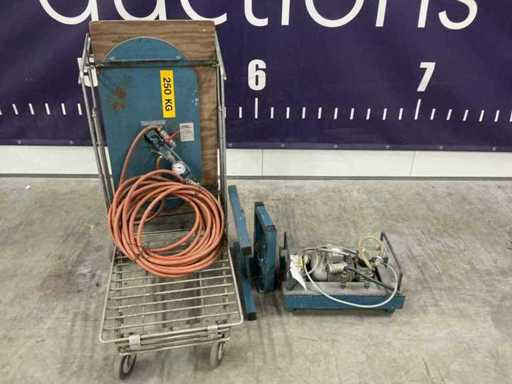 Pieterman glastechniek Vacuum glashefjuk met vacuumpompunit