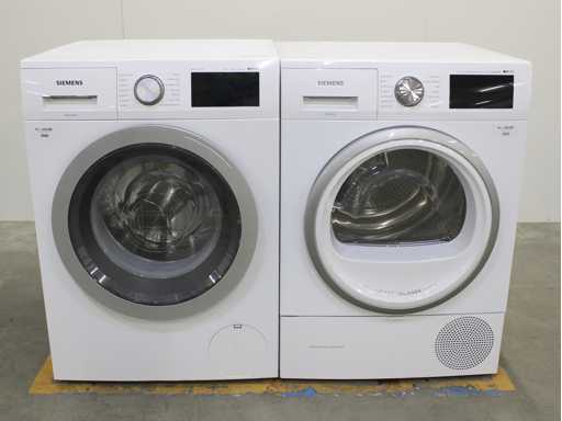 Siemens iQ500 iSensoric bestCollection aquaStop Waschmaschine & Siemens iQ500 iSensoric selbstreinigender Kondensator extraClass Trockner