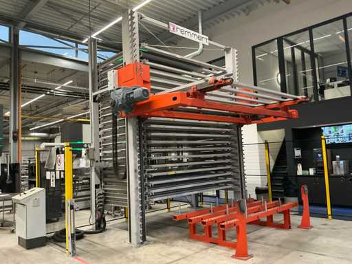 Tour de stockage automatique Remmert pour tôle d’acier avec 20 tiroirs + élévateur à vide - Tour BASIC / Système de stockage BASIC