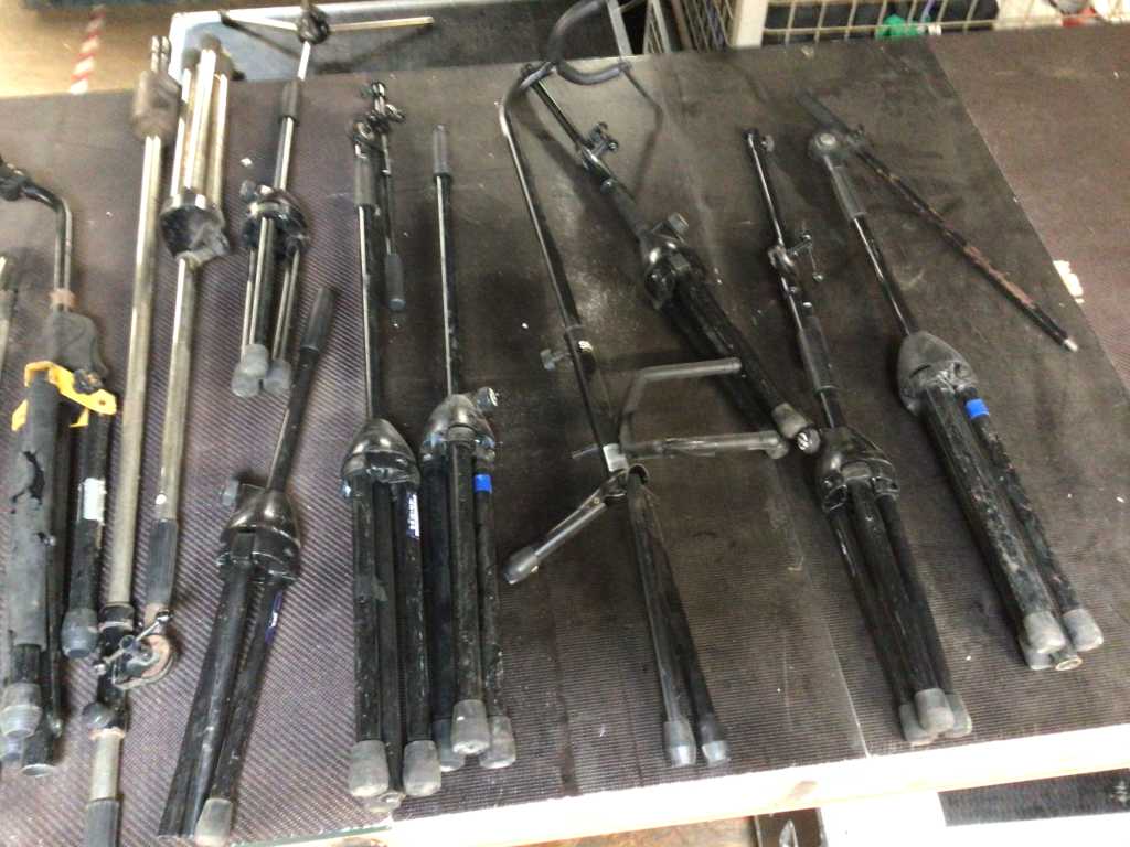 SET OF MISCELLANEOUS MICROPHONE STANDS 15 PIECES