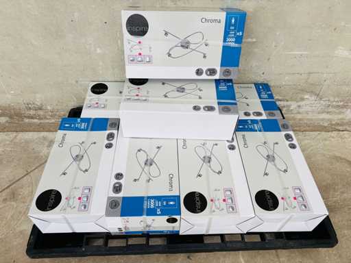 INSPIRE Chroma (x3) - plafondlamp met 5 spotlights - lampen inbegrepen