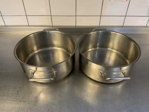 Marmite en acier inoxydable (2x)