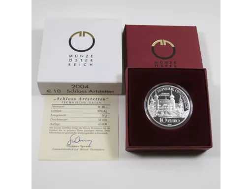 Austria 10 Euro 2004 Dovadă de argint Schloss Artstetten