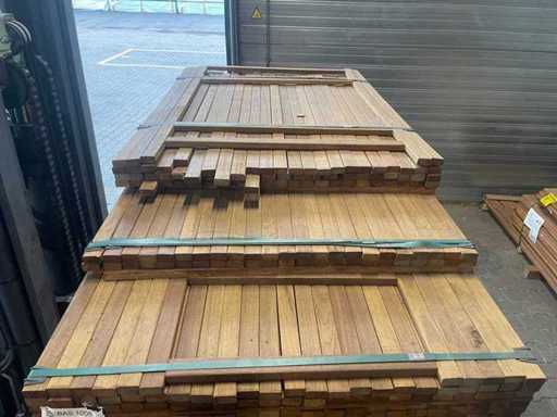Guyana Teak Latten Geschaafd 1250-1850x40x21mm (292x)