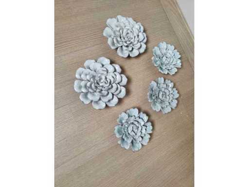 J-Line - Fleurs - Décoration murale (5x)