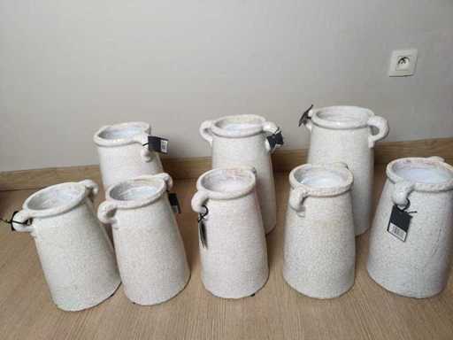 Other home accessories - Ceramic flower vases (8 pieces)