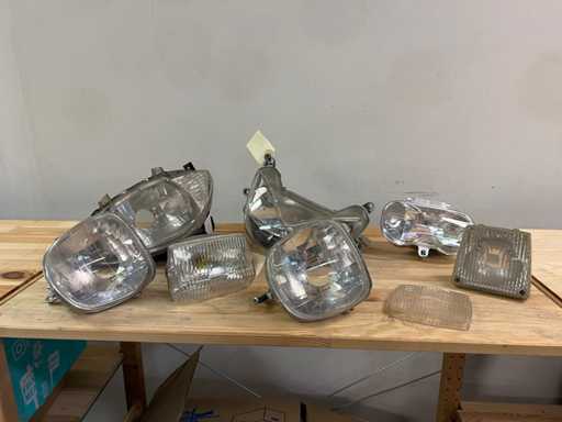Set motorcycle headlights and lenses (Luxor) (8x)