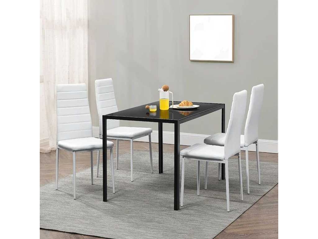 Set of 6 Dining Chairs - White