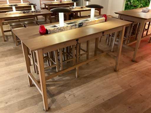 Hutten - Bartafel met marmeren opbouw & verlichting