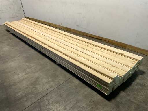 Fichten-Blockhausprofil Nut und Feder 510x14,5x4,5 cm (25x)
