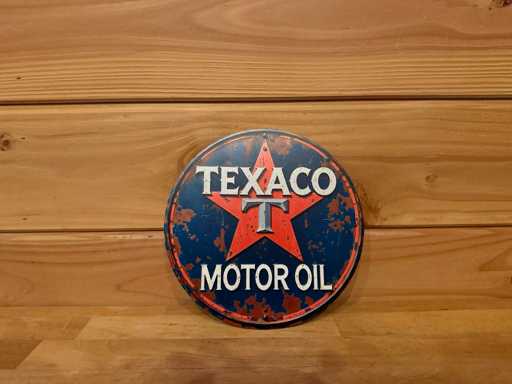 Metal advertising sign round 20cm