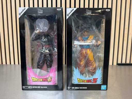Banpresto Grandista - Super Saiyan Rosé Manga Dimensions / Son Goku #2 Manga Dimensions - Figurine de la collection de dimensions manga Dragon Ball (2x)