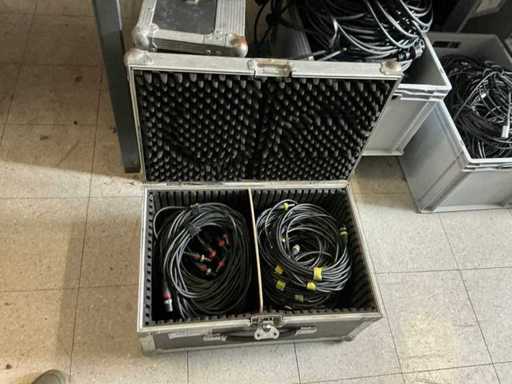 XLR-kabelset Neutrik-connector 20mx5m en 10x10m (2x)