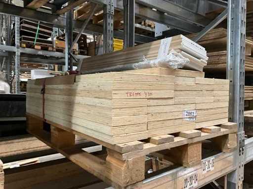 Rampe per scale multiplex 30mm 1130mm larghe 14x310mm e 14x 160mm, staffe in alluminio, tavole regolabili